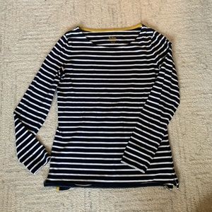 Boden Brenton Long Sleeve Top in Navy